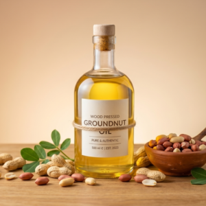 Wood pressed groundnut oil Bhubaneswar Odisha cold pressed peanut oil