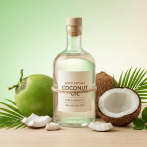 Wood pressed coconut oil for hair and skin Bhubaneswar Odisha